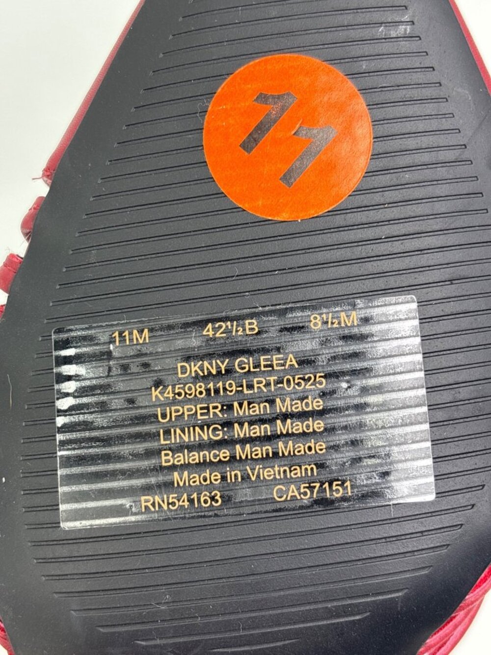 DKNY Gleea Pointed Toe Slingback 3" Heel Shoe Red 11M NWOB - Picture 7 of 7